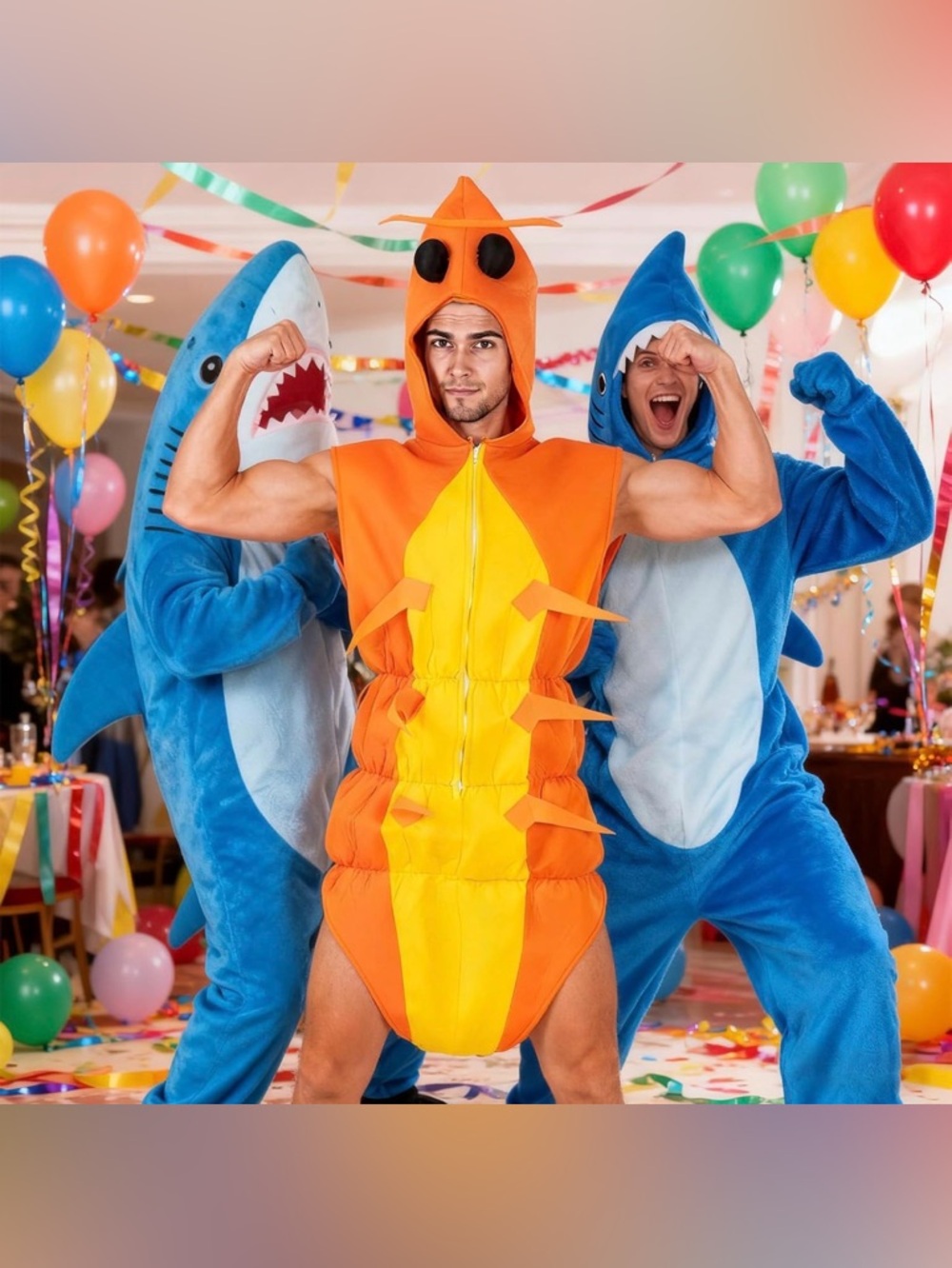 Adult Orange Shrimp Costume - Fun Sea Creature Outfit